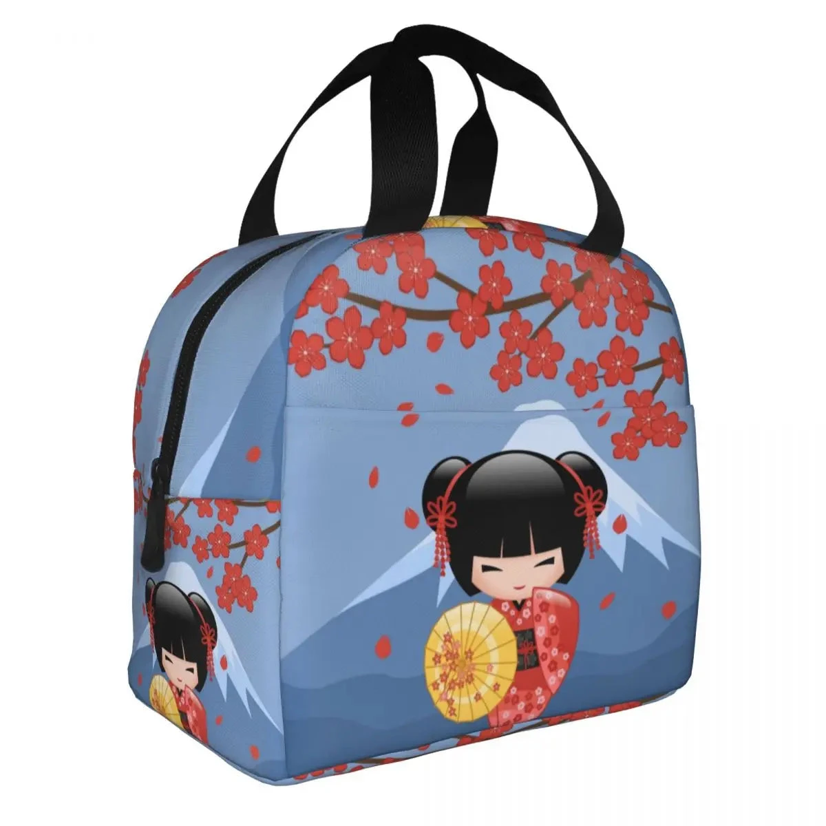 Four Seasons Furisode Kimono Girl Lunch Bag