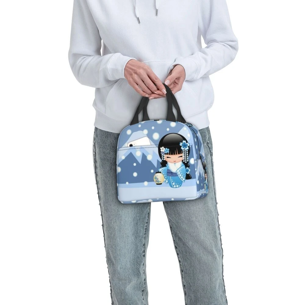 Four Seasons Furisode Kimono Girl Lunch Bag - Image 12