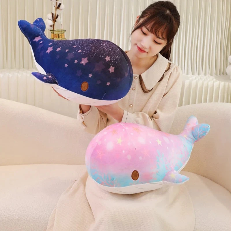 Galaxy Starry Kawaii Blue Pink Whale Plushies - Image 17