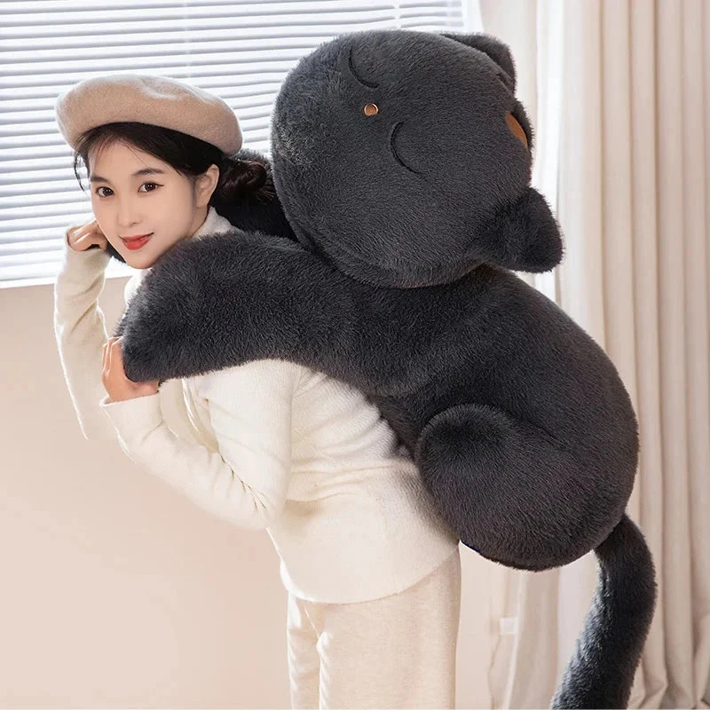 Giant Black Grey Cat Plushies - Image 3