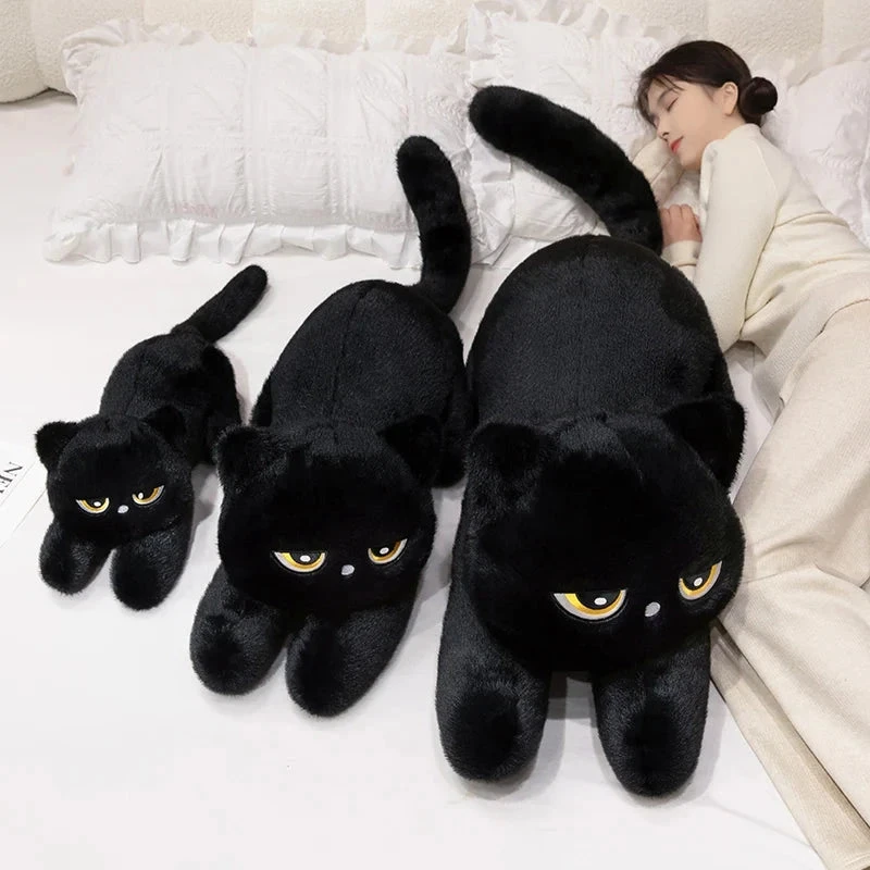 Giant Black Grey Cat Plushies - Image 4
