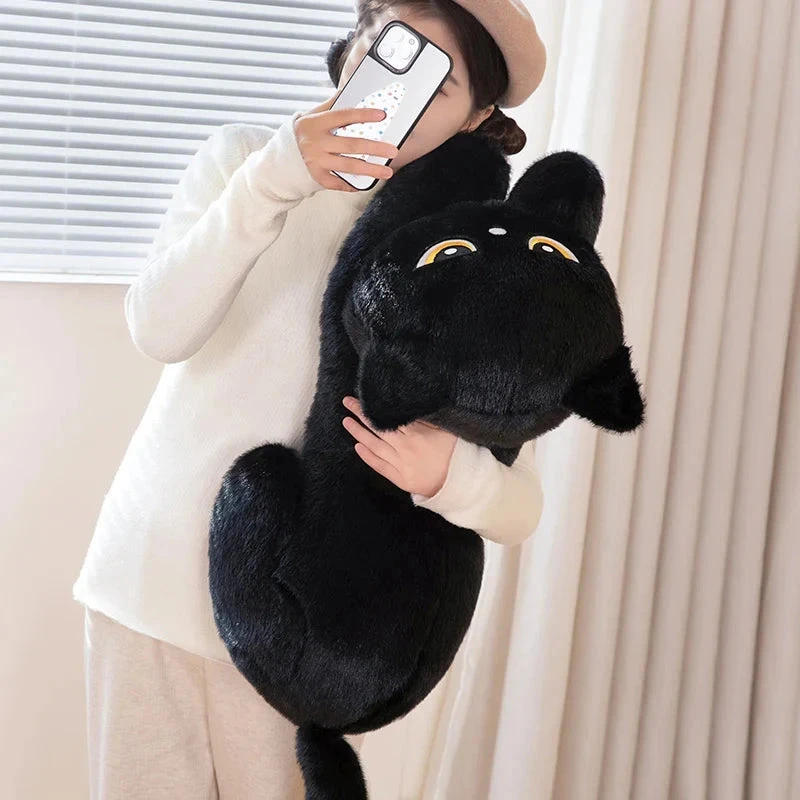 Giant Black Grey Cat Plushies - Image 9