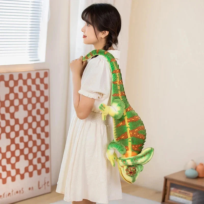 Giant Green Chameleon Plushie - Image 10