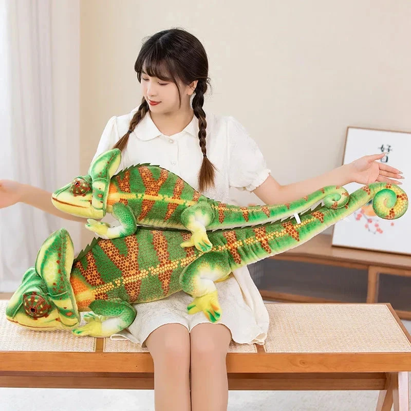 Giant Green Chameleon Plushie - Image 12