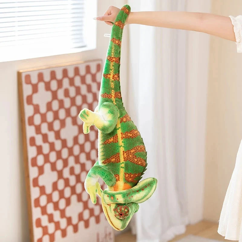 Giant Green Chameleon Plushie - Image 6