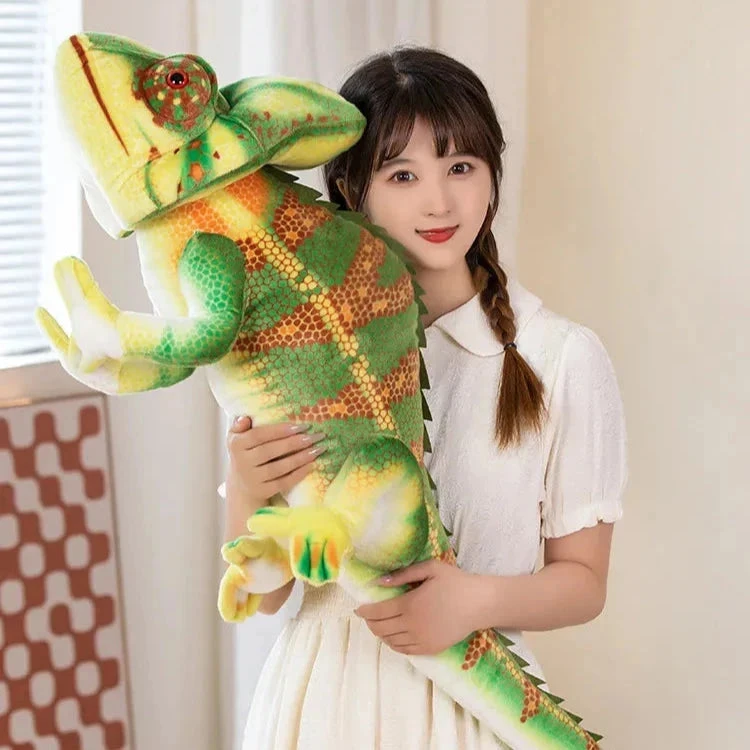 Giant Green Chameleon Plushie - Image 7