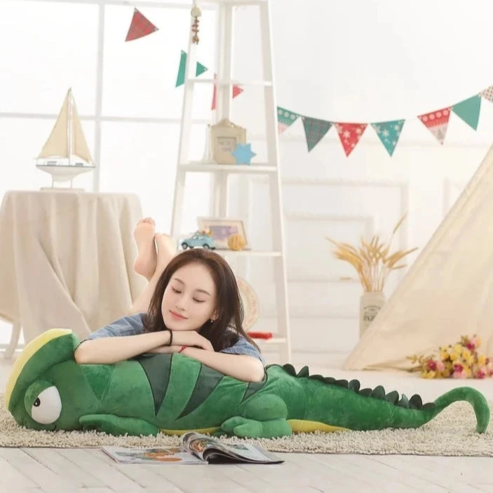 Giant Green Lizard Chameleon Plushie - Image 7