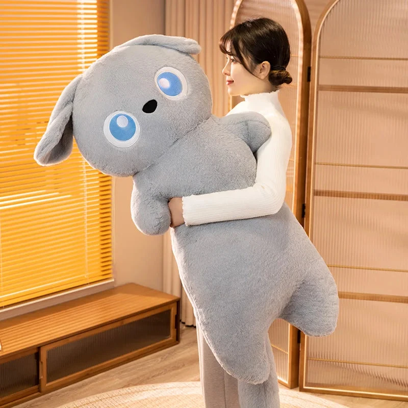 Giant Kawaii Ginger Black Gray Doll-Shape Dog Plushies - Image 9