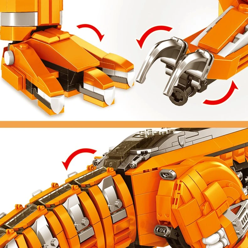 Golden Carnosaurus Building Blocks - Image 7