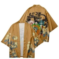Apparel Golden Japanese Mystical Lady Kimono