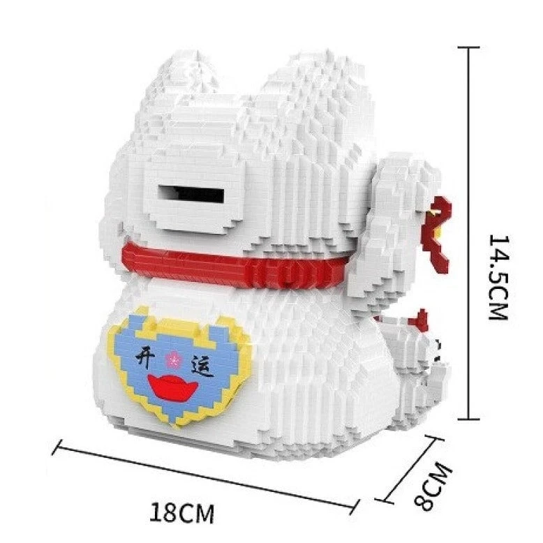 Golden Nugget Lucky Cat And Lucky Man Nano Building Blocks - Image 5