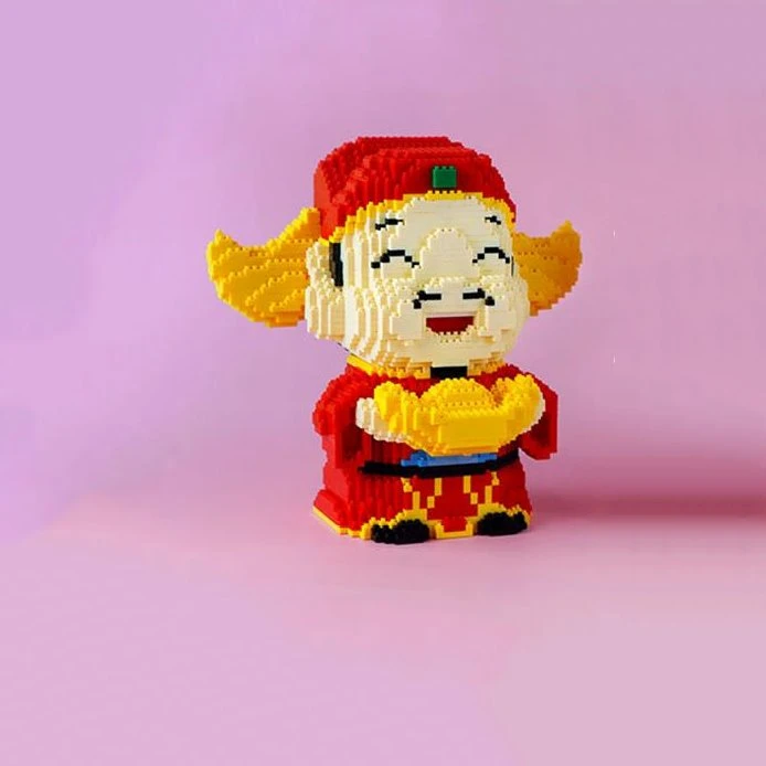 Golden Nugget Lucky Cat And Lucky Man Nano Building Blocks - Image 2