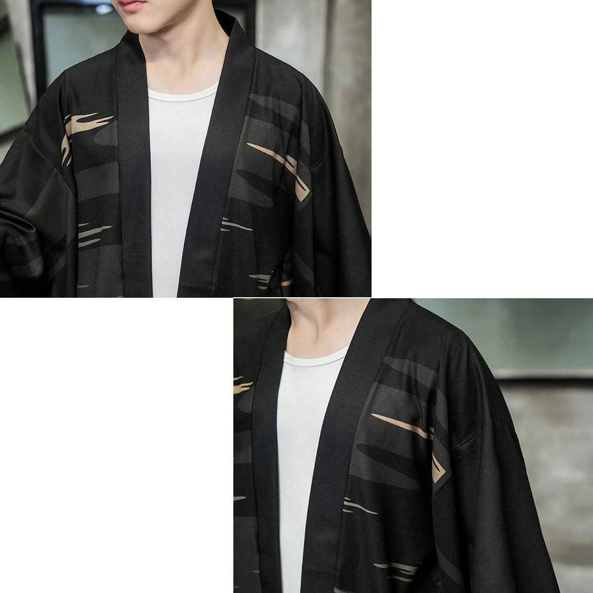 Apparel Golden Wild Autumn And Misty Torii Men Kimono - Image 8