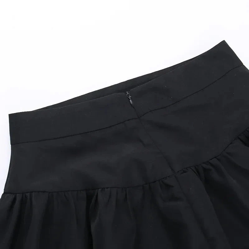 Apparel Gothic Witch Punk Irregular Black Skirt - Image 14