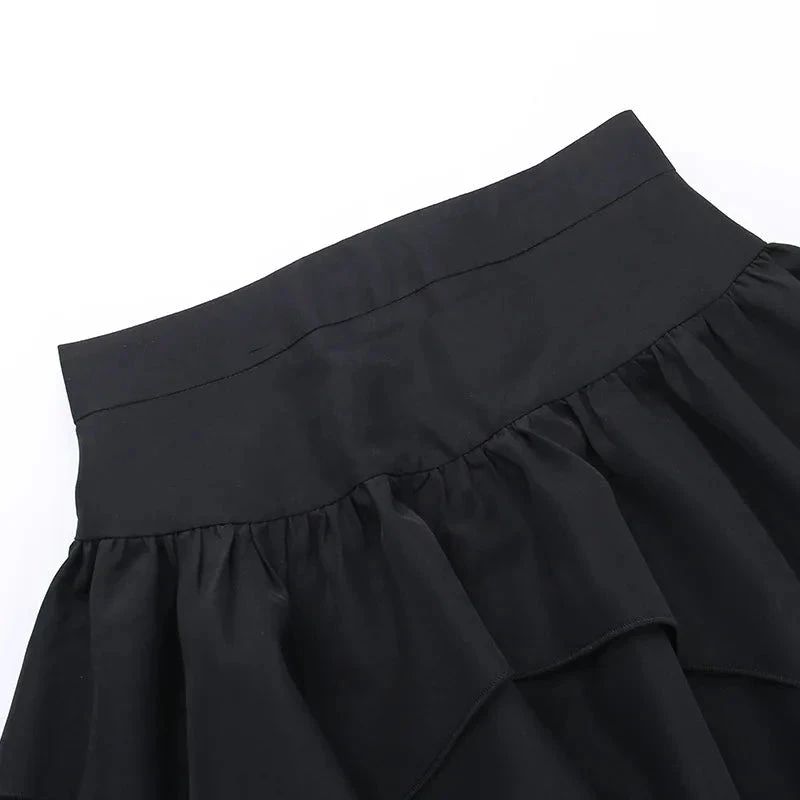 Apparel Gothic Witch Punk Irregular Black Skirt - Image 11