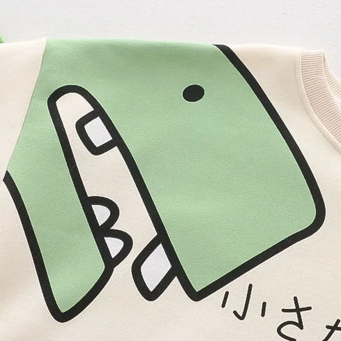 Apparel Green Dinosaur Long Sleeve Unisex Sweatshirts - Image 12