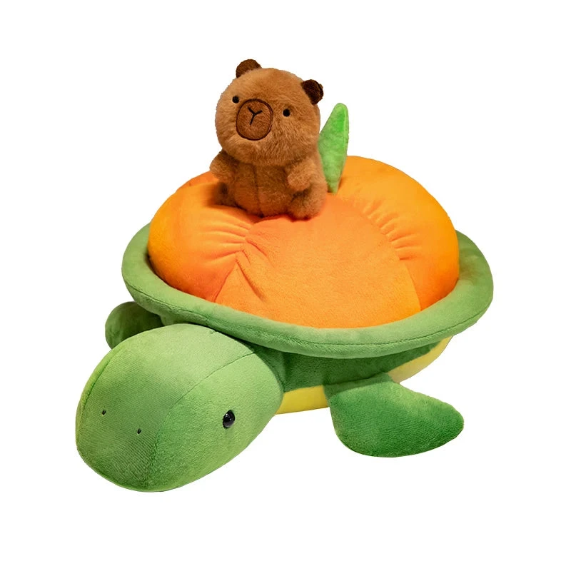 Green Orange Turtle Plush Backpack - Image 14