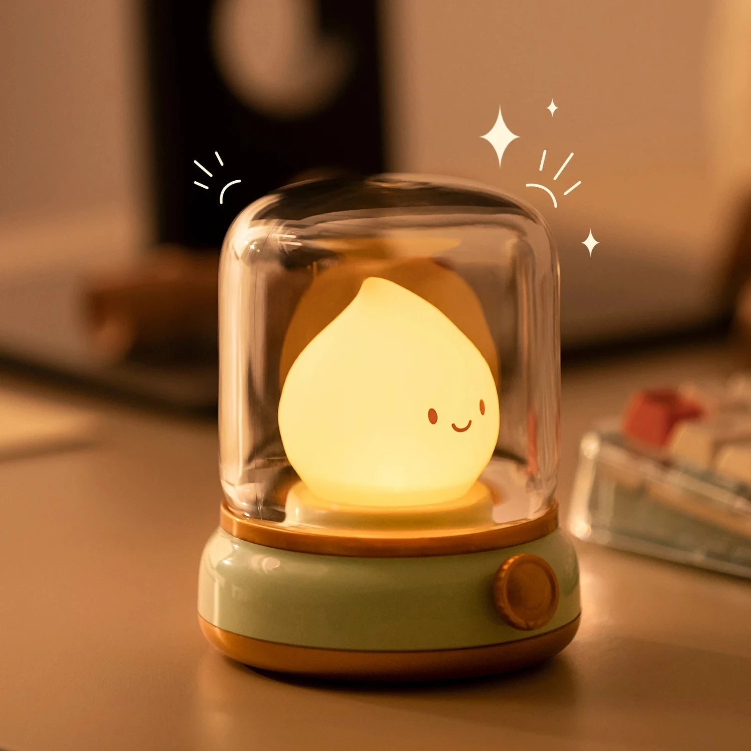 Happy Glowing Candle Flame LED Night Light - Image 3
