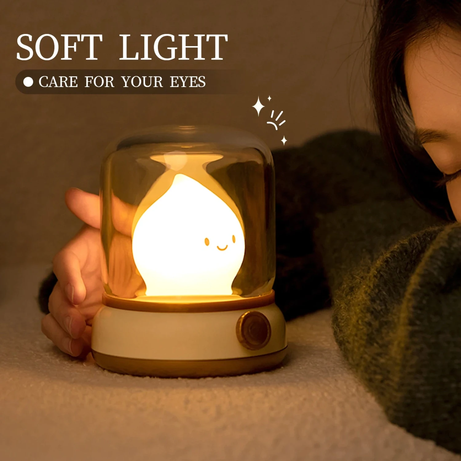 Happy Glowing Candle Flame LED Night Light - Image 11