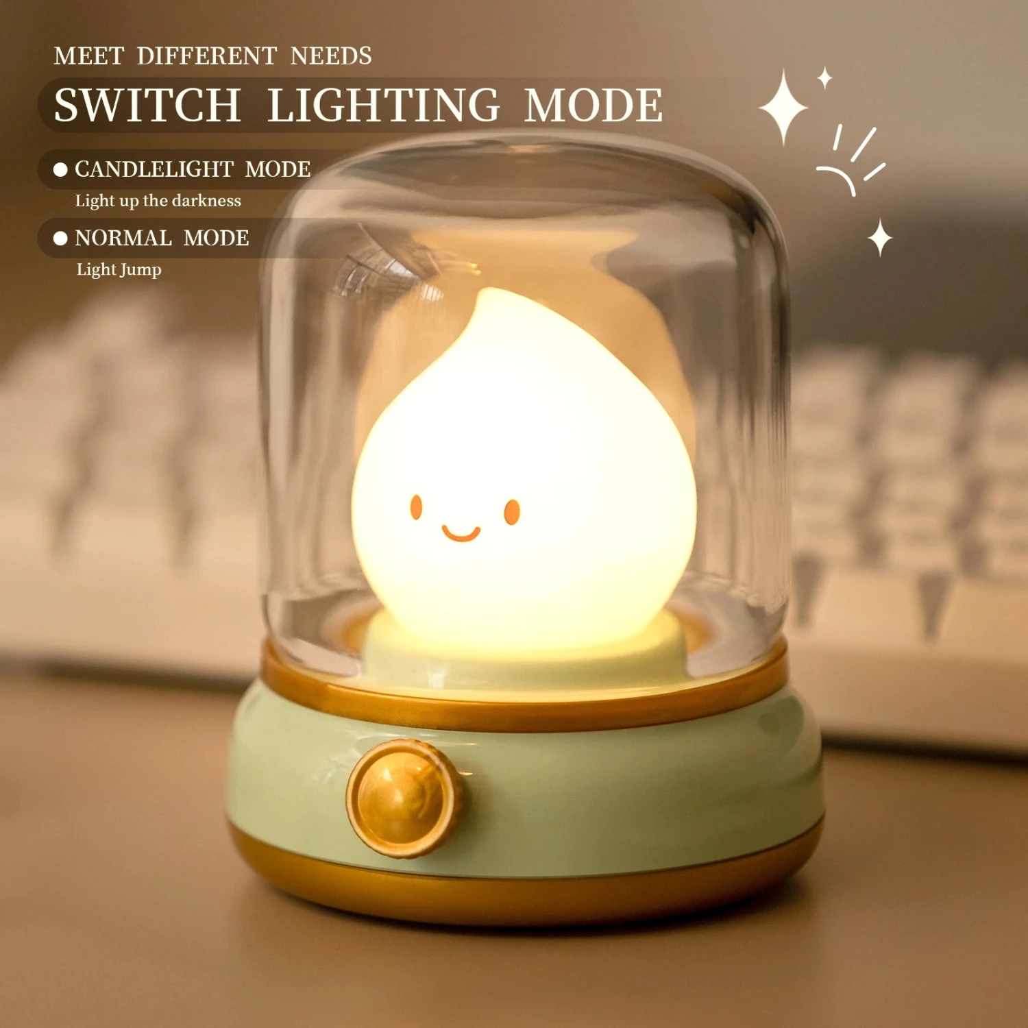 Happy Glowing Candle Flame LED Night Light - Image 8