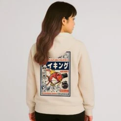 Apparel Harajuku Japanese Fish Konnichiwa Poster Unisex Hoodie