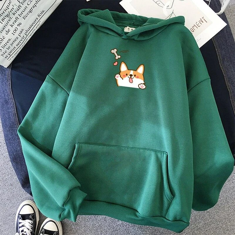 Apparel Harajuku Kawaii Corgi Hoodie - Image 2