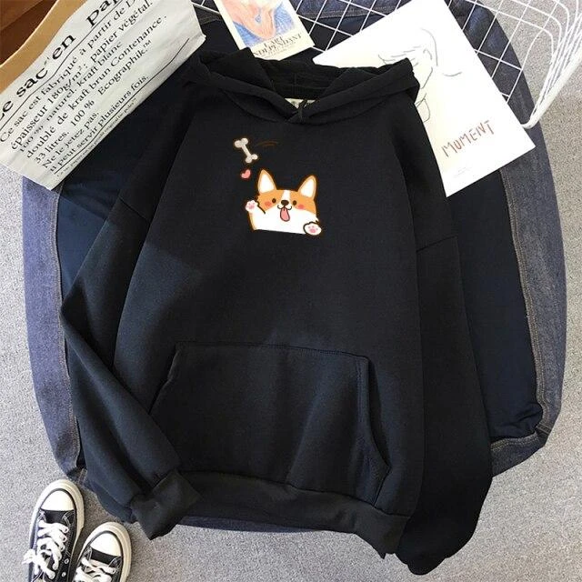 Apparel Harajuku Kawaii Corgi Hoodie - Image 3