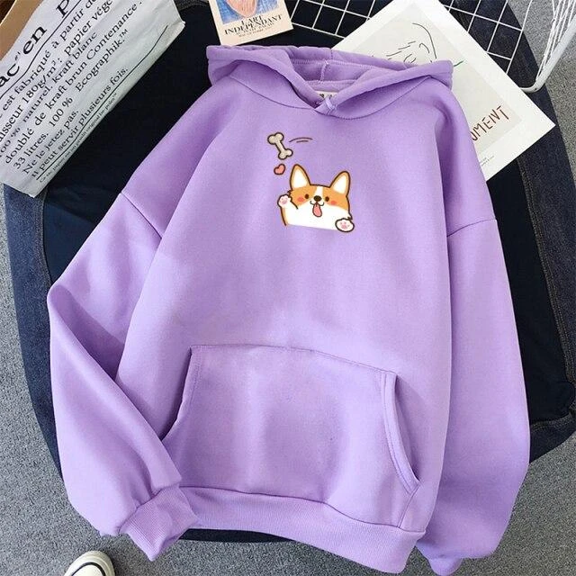 Apparel Harajuku Kawaii Corgi Hoodie - Image 4