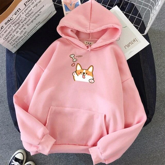 Apparel Harajuku Kawaii Corgi Hoodie - Image 7