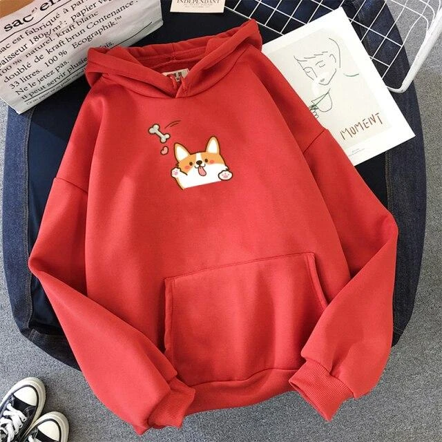 Apparel Harajuku Kawaii Corgi Hoodie - Image 5