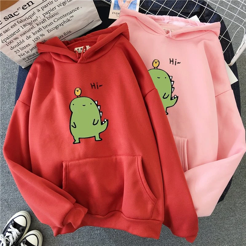 Apparel Harajuku Kawaii Cute Dipsy Dinosaur Hoodie