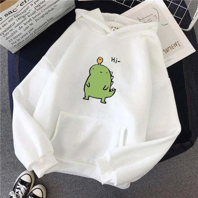 Apparel Harajuku Kawaii Cute Dipsy Dinosaur Hoodie - Image 2
