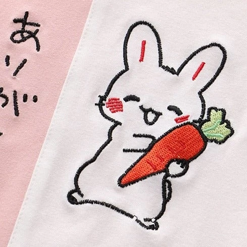 Apparel Japanese Bunny Carrot Loose Short-Sleeve Tee - Image 8