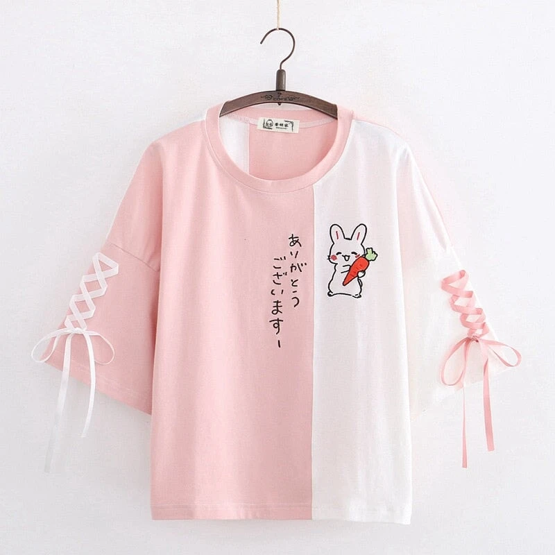 Apparel Japanese Bunny Carrot Loose Short-Sleeve Tee - Image 4