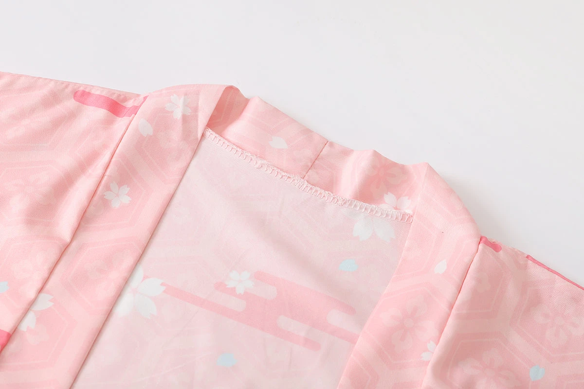 Apparel Japanese Deer Of Nara With Sakura Trees Kimono - Image 14