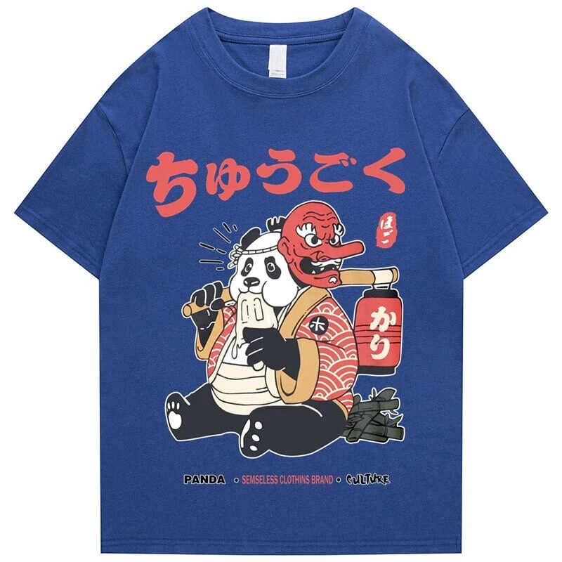 Apparel Japanese Fat Samurai Panda Unisex Tee - Image 4