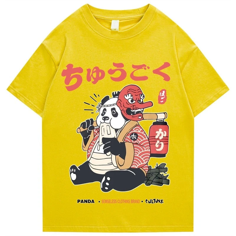 Apparel Japanese Fat Samurai Panda Unisex Tee - Image 5