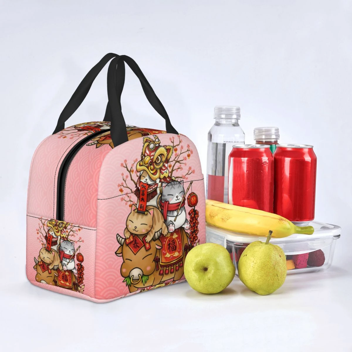 Japanese Fortune Cat Lunch Bag Set - Image 14
