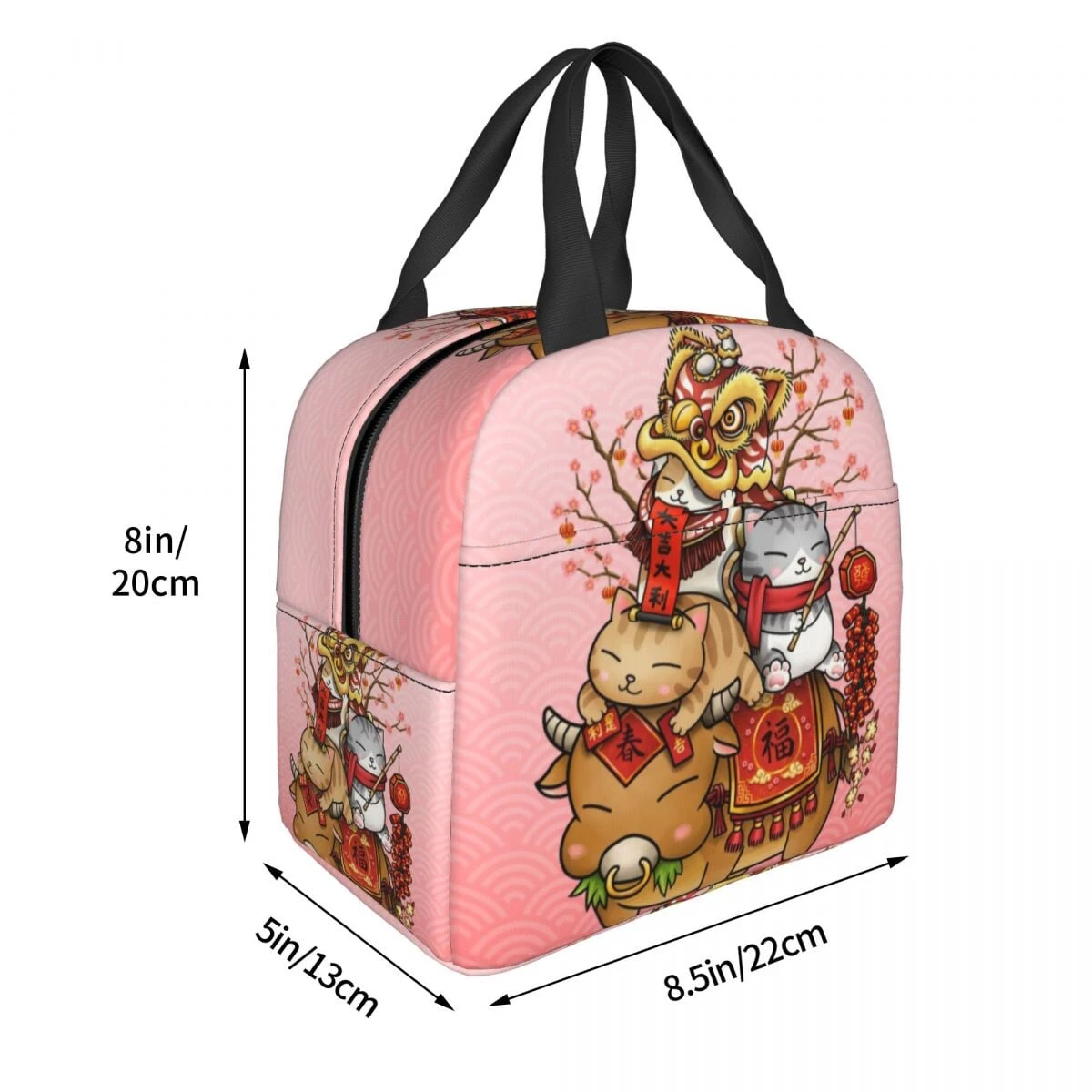 Japanese Fortune Cat Lunch Bag Set - Image 11