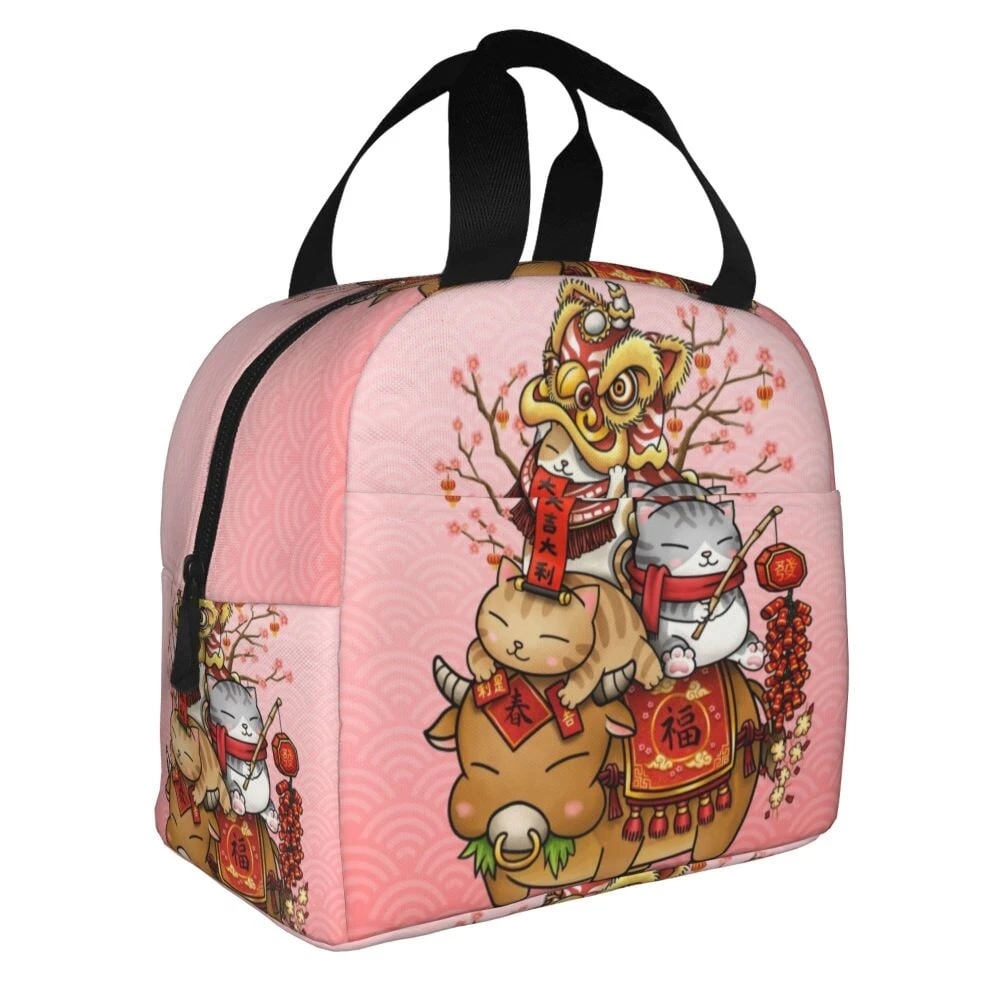 Japanese Fortune Cat Lunch Bag Set - Image 12