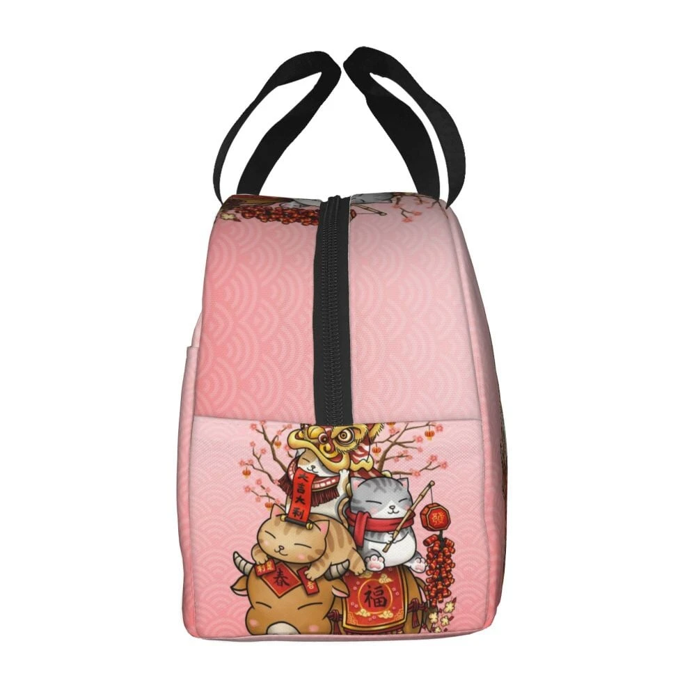 Japanese Fortune Cat Lunch Bag Set - Image 9