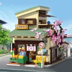 Japanese Grocery Sakura Tree Shop Building Set