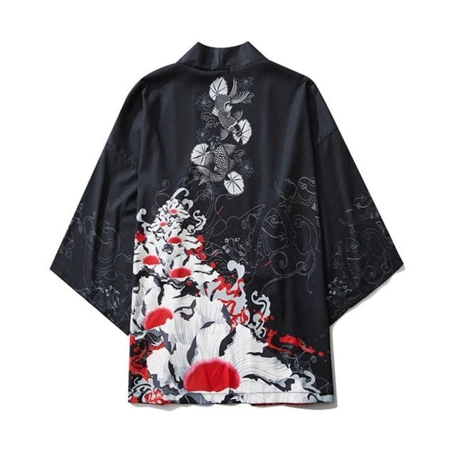 Apparel Japanese Art Fancy Kimono Cardigan Robe Short - Image 12