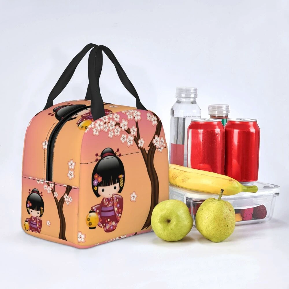 Japanese Kokeshi Doll Lunch Bag