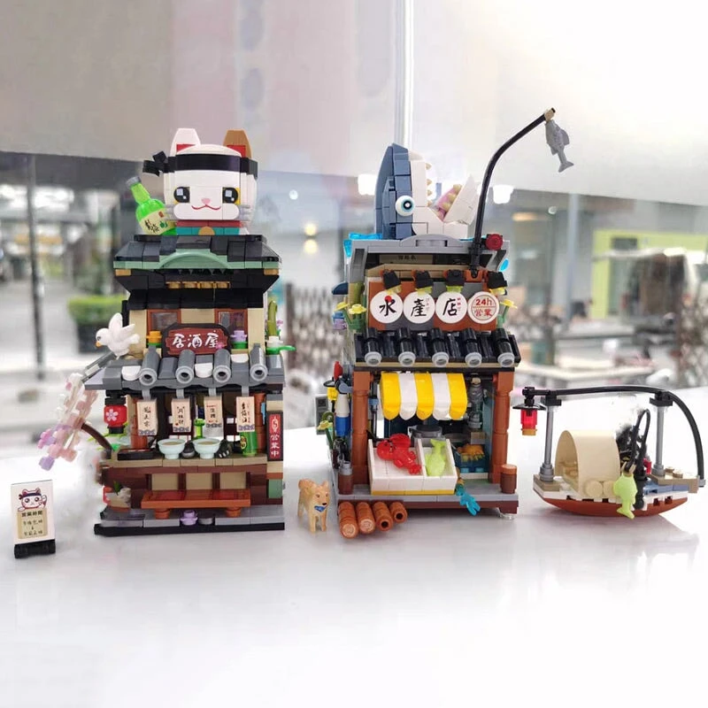 Japanese Ramen Bar Seafood Store Micro Building Sets - Image 6