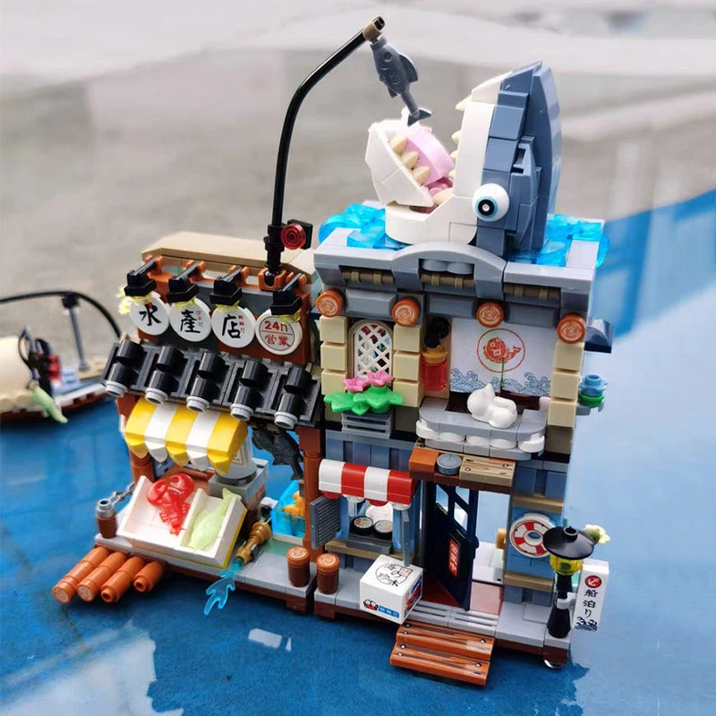 Japanese Ramen Bar Seafood Store Micro Building Sets - Image 19