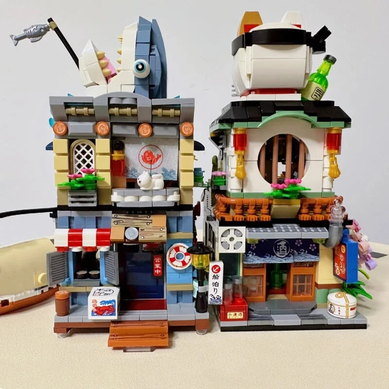 Japanese Ramen Bar Seafood Store Micro Building Sets - Image 5