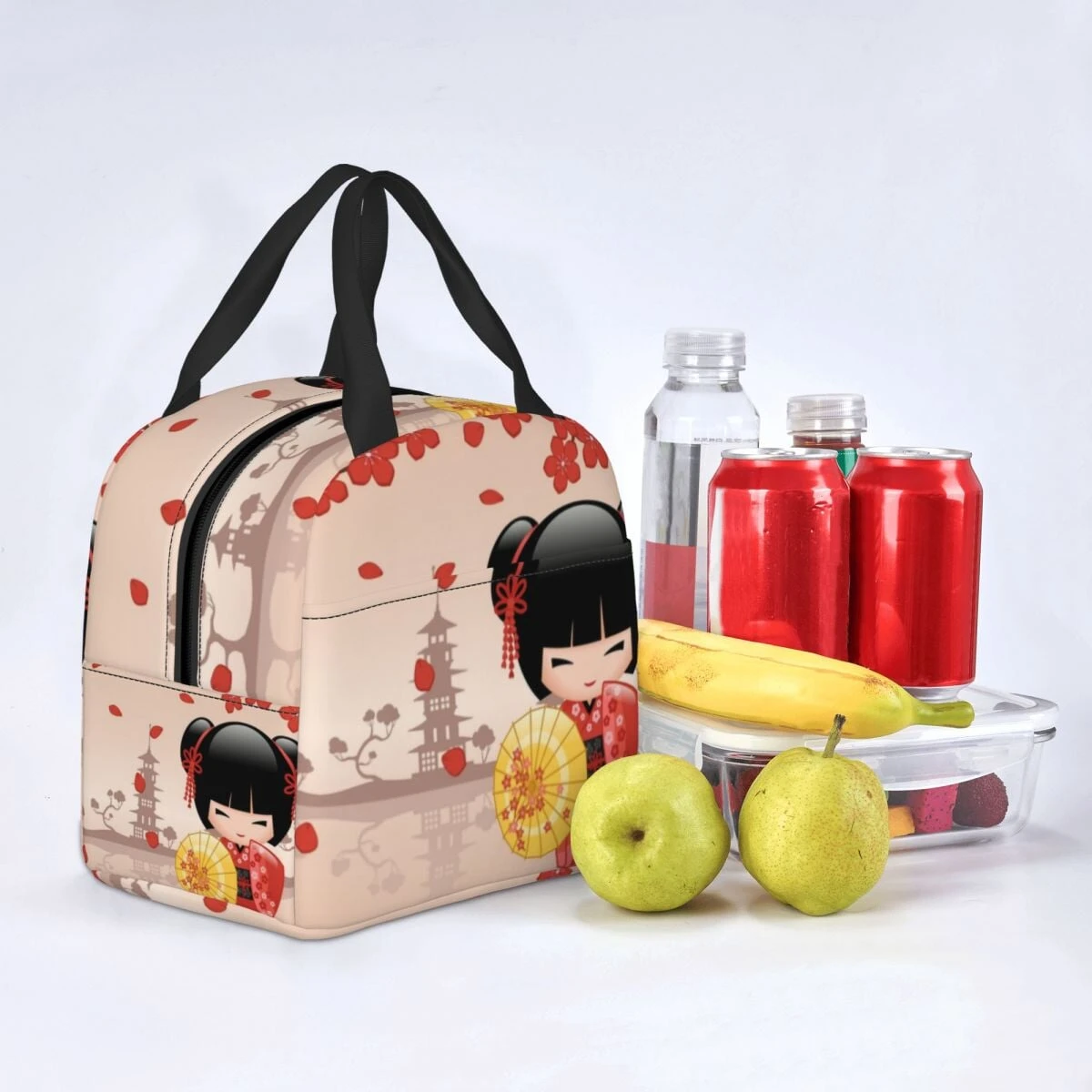Kokeshi Doll Sakura Lunch Bag - Image 15