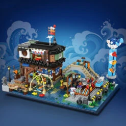Japanese Seafood Store River Market Micro Building Blocks