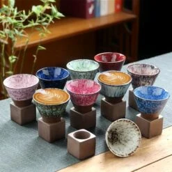 Japanese-theme Ceramic Kiln Cone 200ml Tea Cup